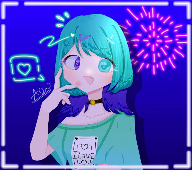 #蒼彩の線画塗りたくった