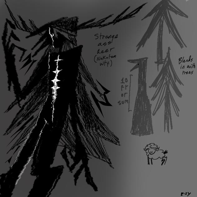 Strange deer (lazy doodle)