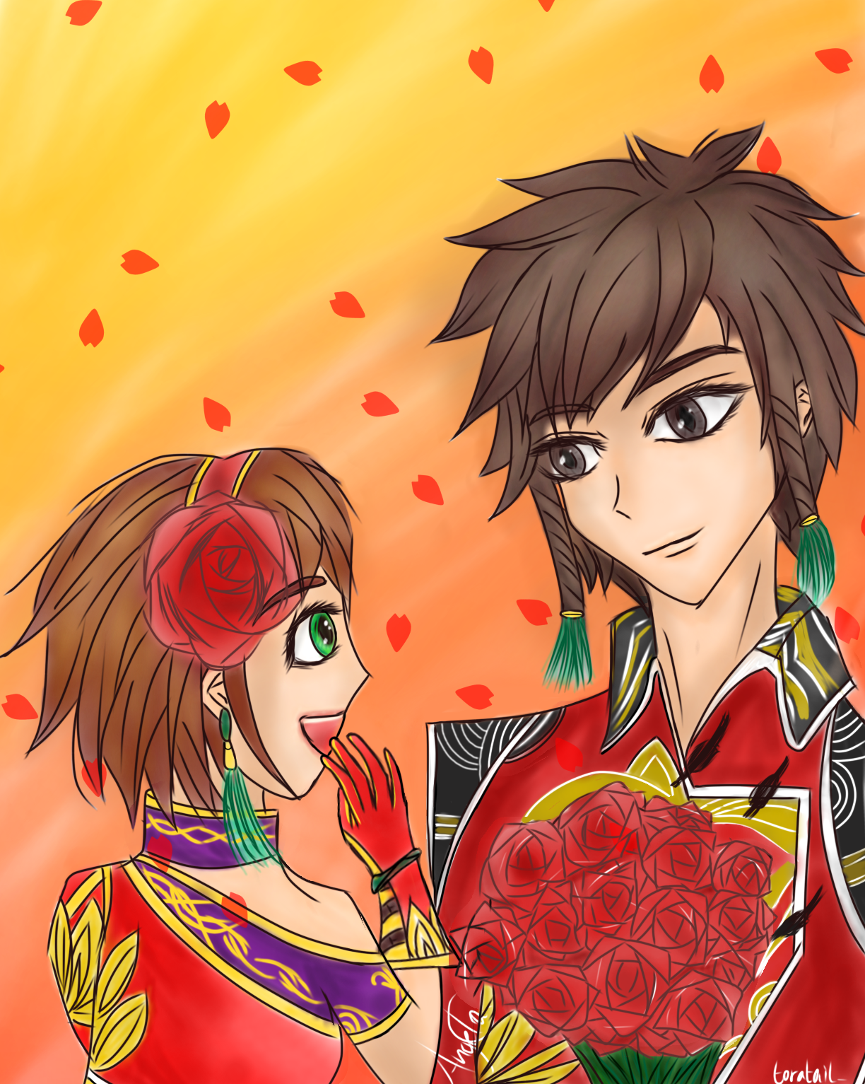 Dynasty Warriors Lu Xun and Shang Xiang - ibisPaint