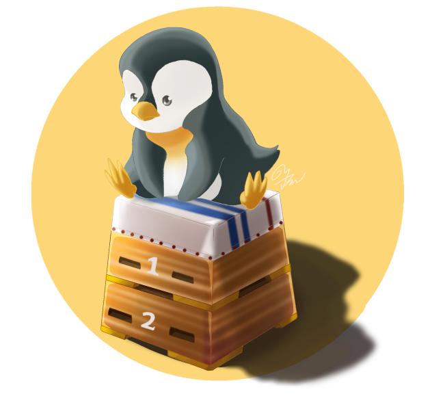 LINEスタンプ出してます🐧跳び箱