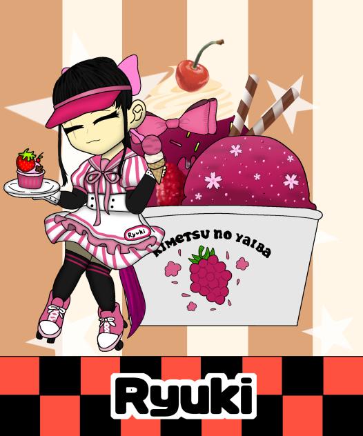 Ryuki Ice Cream Cafe Official Art. 🩷🍦🍧🍨🩷