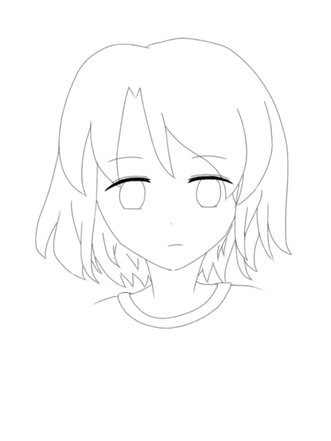 無関心少女 線画