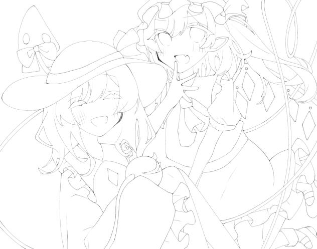 塗り絵 桜こいしちゃん 線画 - ibisPaint