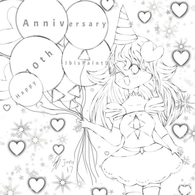Happy 10th Anniversary IbisPaint Lineart