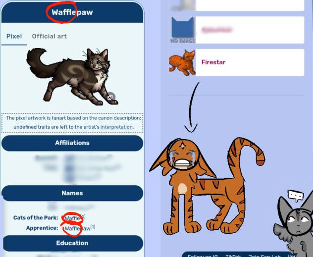 firestar doesn't like waffles