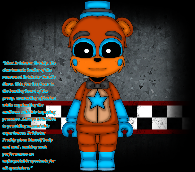 Brickstar Freddy - my FNaF OC+AU🤎💙