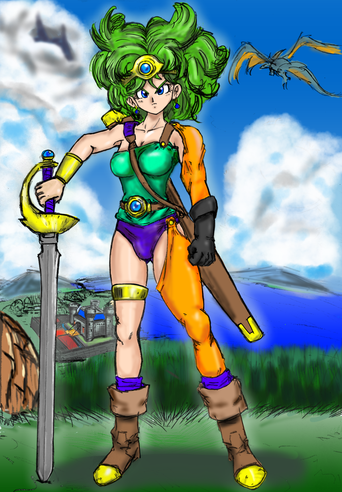 ドラゴンクエストIVジグソーパズル225ピース02-19 フルプロテクター勇者女 ドラゴンクエストIVジグソーパズル225ピース02-19 フルプロテクター勇者女