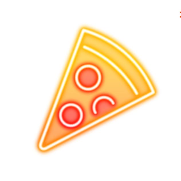 Pizza neon icon2