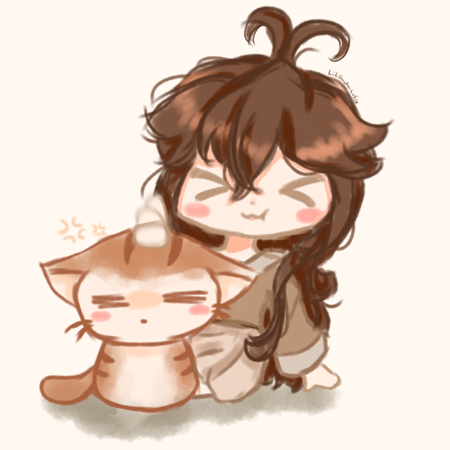 Breadsticks(cat) and Pumpkin(OC)