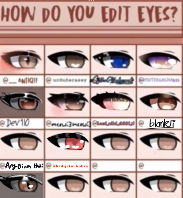 How do you edit eyes