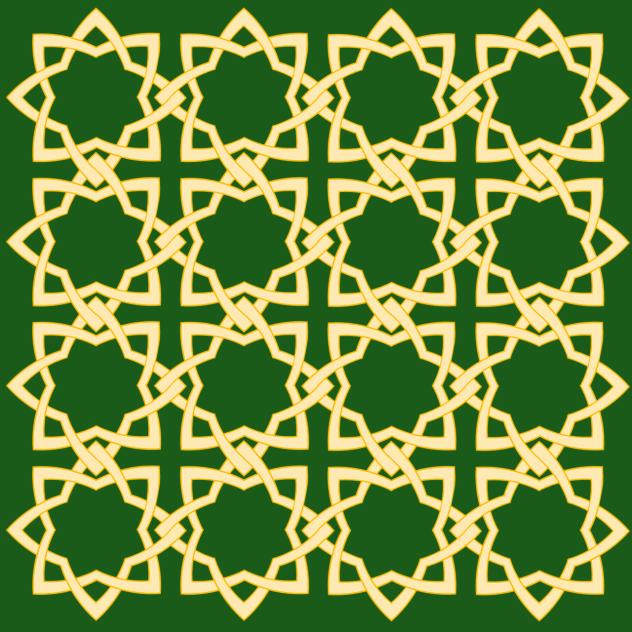 Pattern Arabesque Geometric 2 Green