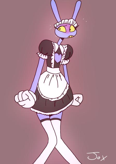 Jax in a maid autfit