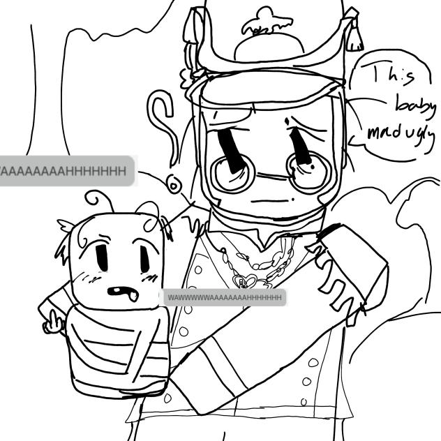 crying baby with my oc