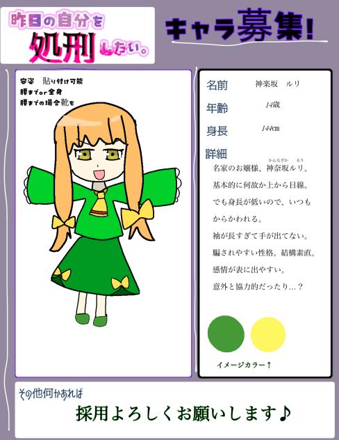 昨日の自分を処刑したいキャラ募〜