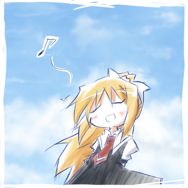 消える飛行機雲ー。