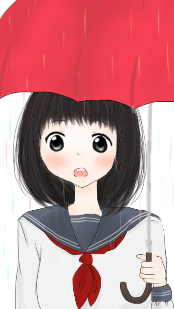雨の日は髪がまとまらないの。