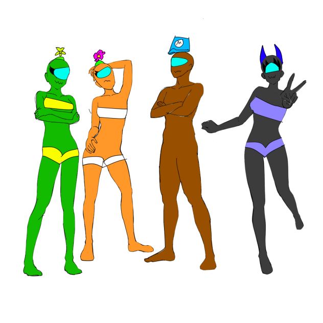 Fan art dla @BikiniGreen GirlOrange