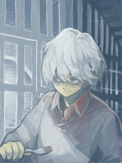 ケチャップとフォーク