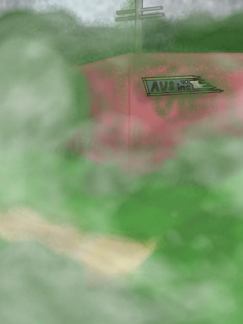 Building in fog