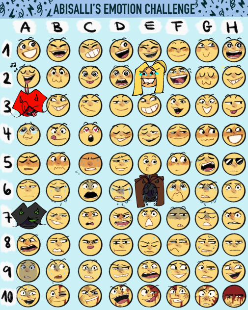 D4 of drawing HON chars with emotions