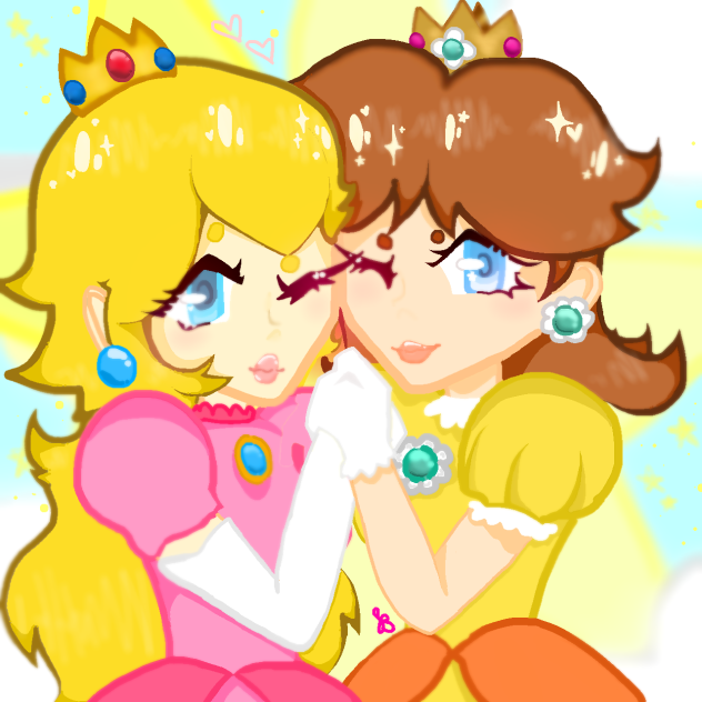 Peach and daisy