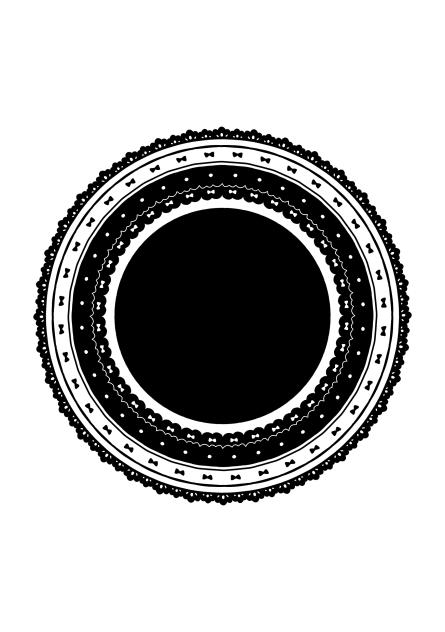 リボン模様 円