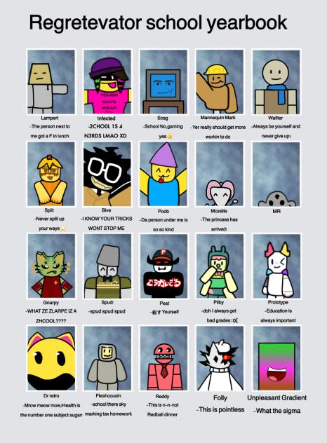 Regretevator School yearbook