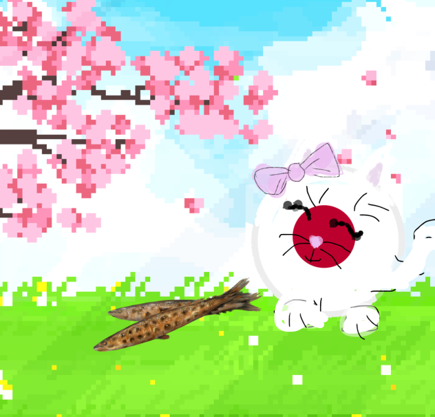 CAT🐈‍⬛ WITH FISH 🐟🇯🇵