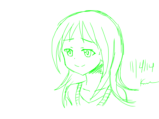 Anime drawing in ibisPaint X