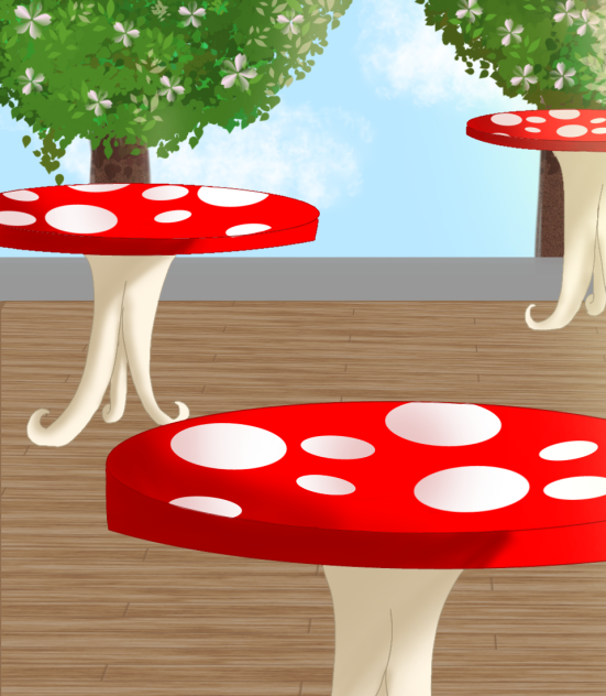Mushroom Table Background - ibisPaint