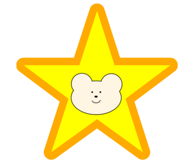 円定規・楕円定規・描画を使いながら、シロクマのイラストを描きました