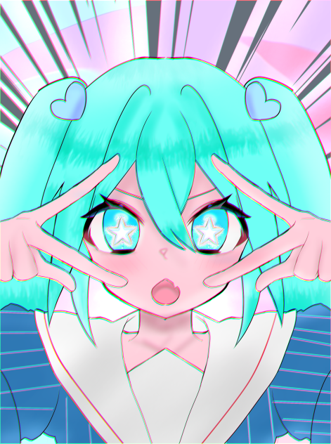 みくみくびーむ！！線画お借りしました！