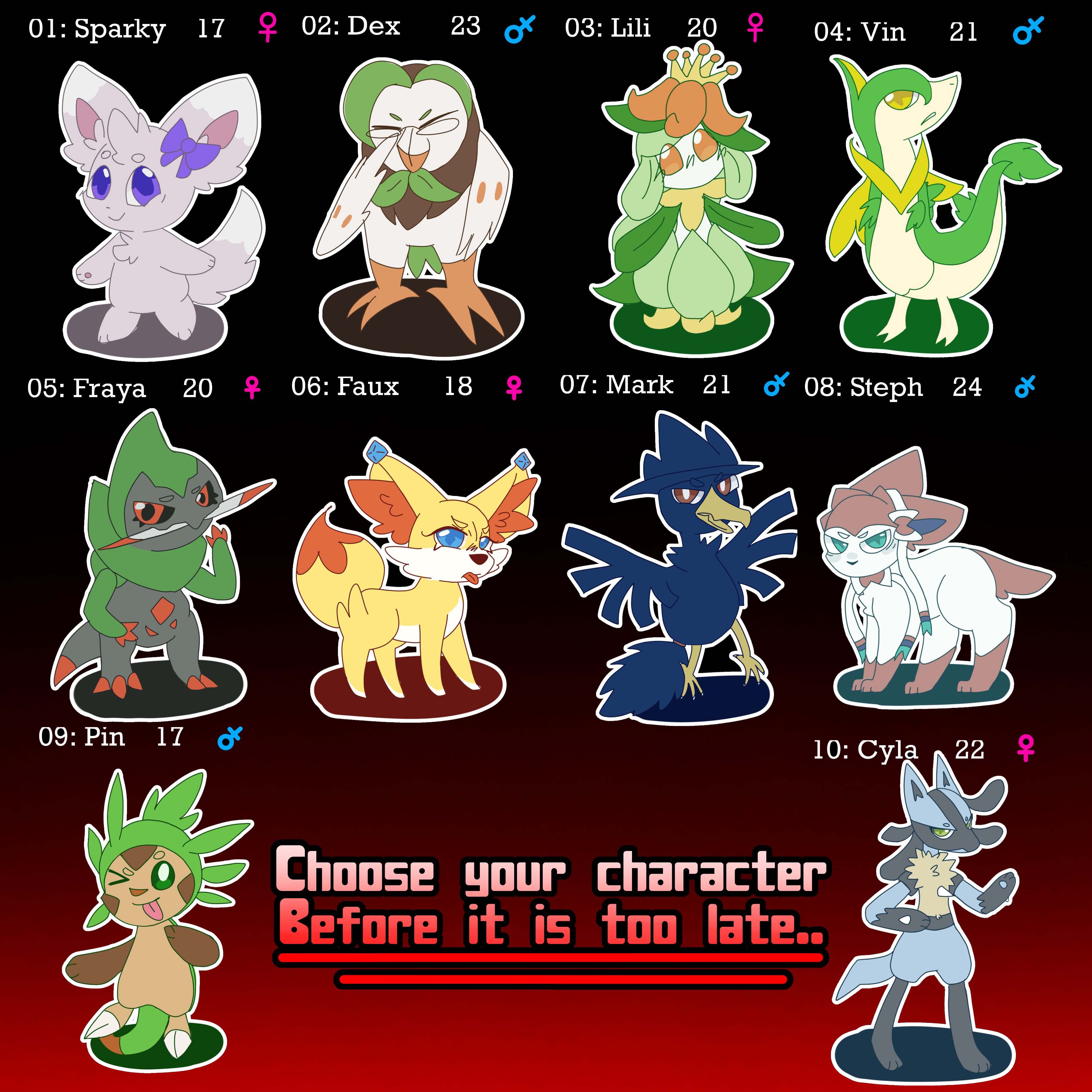 Choose the character - ibisPaint