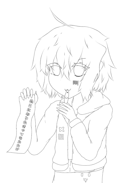 すーぱーぬこになれなかった 線画 ベタなし