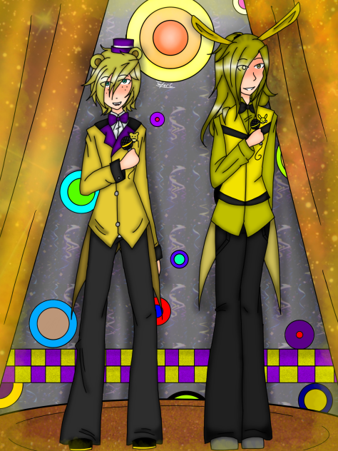 Fredbear and spring Bonnie