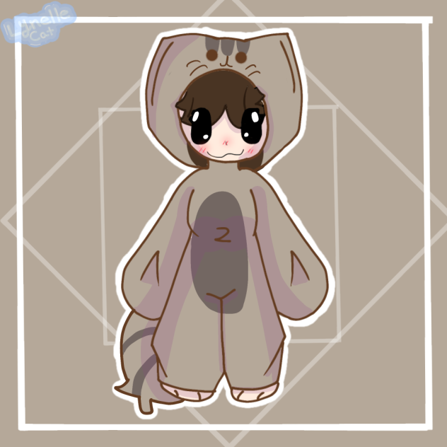 Me in a Pusheen costume