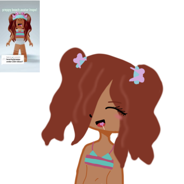 Preppy beach Roblox character