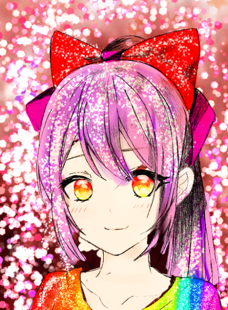 Glitter rainbow girl