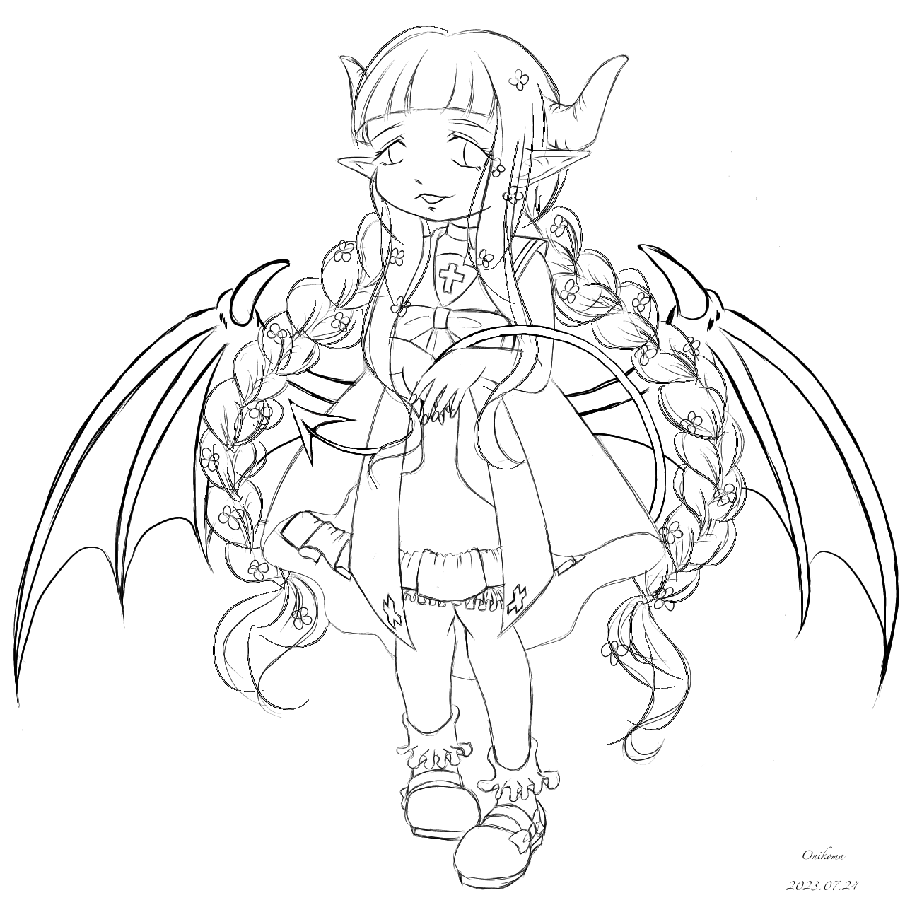 塗り絵(悪魔) - ibisPaint