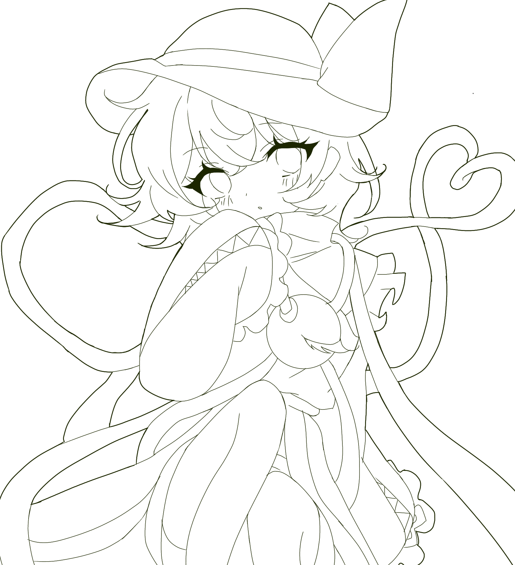 ちちんぷいぷい　Windows　PCゲーム　画像編集　お絵かき塗り絵　ペイント 幻リプこいし線画 - ibisPaint