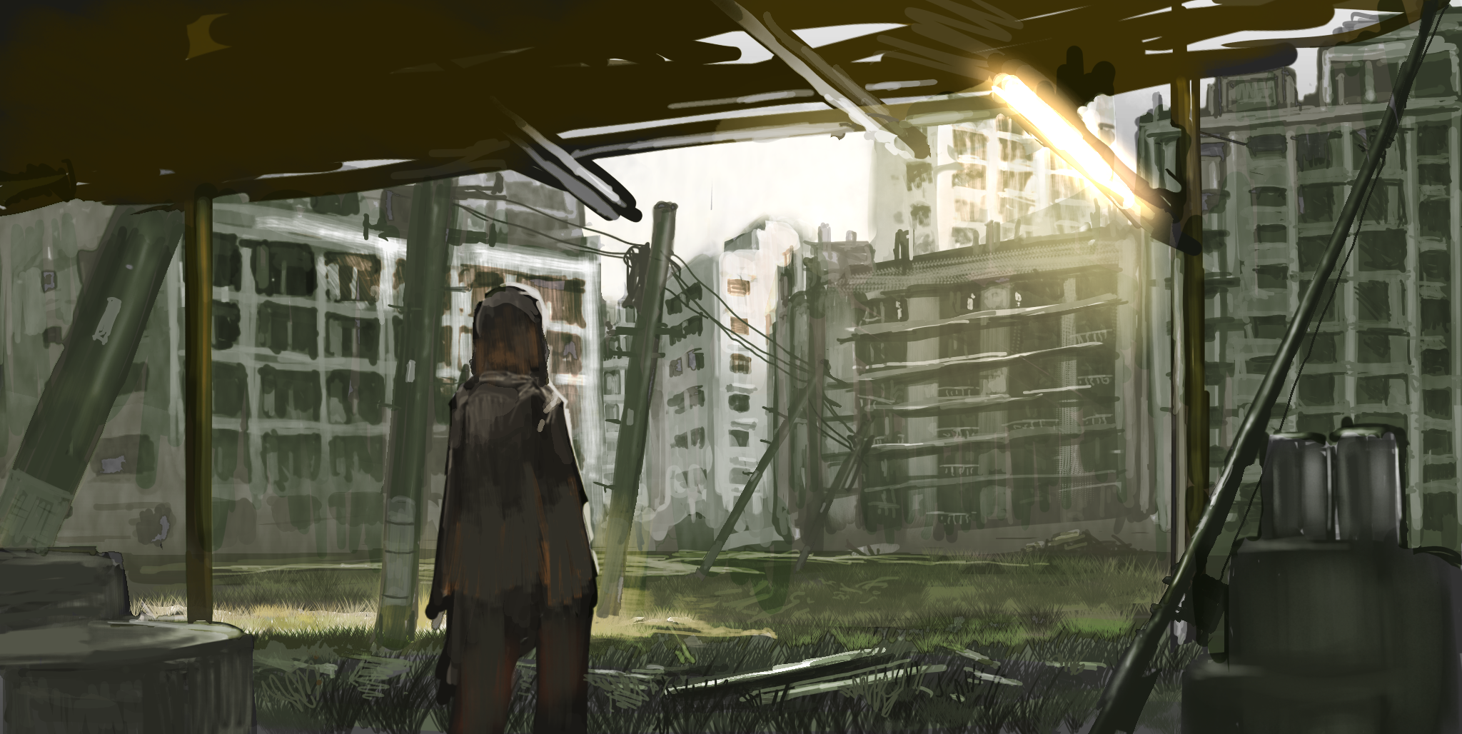 廃墟の灯り Ibispaint