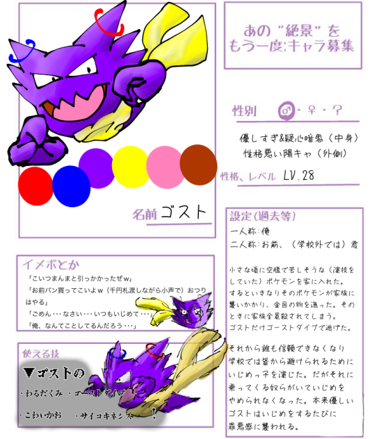 キャラ募