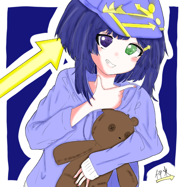 銀ちゃんの線画!!!!塗った!!!!!!