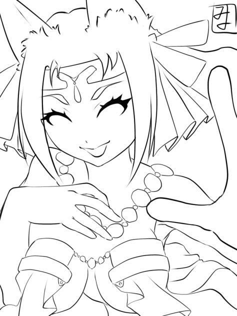 エキゾチック風　line art