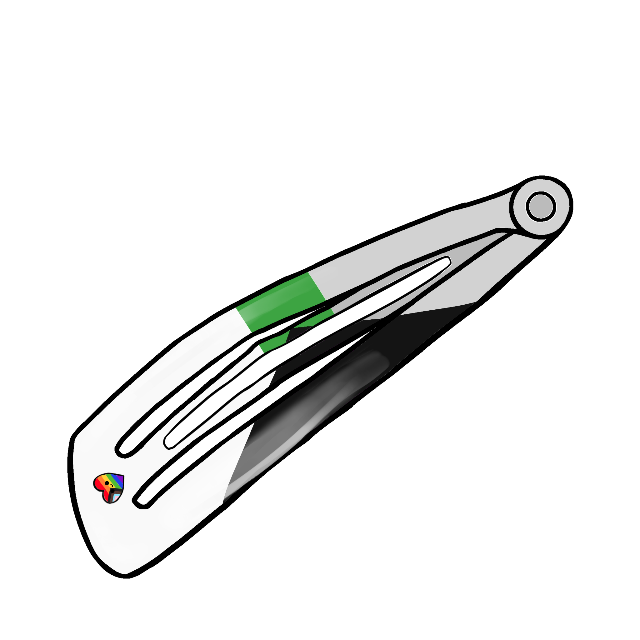 Pride Flag Barrette - Demiromantic - ibisPaint