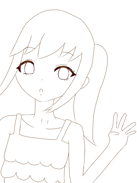 終夏　線画