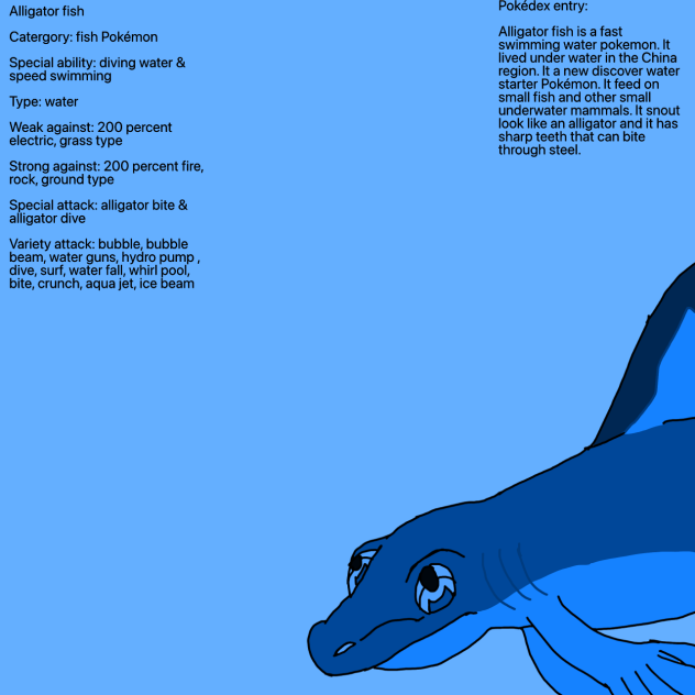 How to draw a water starter fakemon