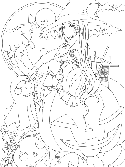 Halloween 線画