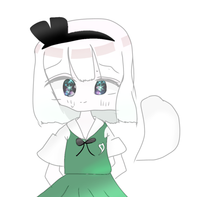 ちびさんが描いた妖夢の線画を塗らせていただきました〜〜！！