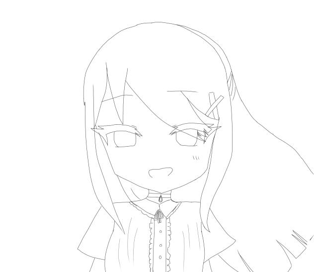 塗り絵(ハーフアップ版)